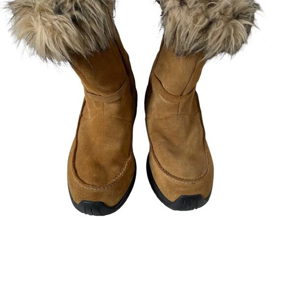Sorel Northern Lite Tall Snow Boot Waterproof Suede Faux Fur Brown 8 EUC - Picture 7 of 12